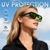OZOKSKS AI Smart Bluetooth Glasses for Men&Women|UV400 Safety Sunglasses Translation with 114+ Languages for Cycling,Business,SportsGreen view 2