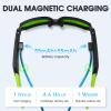 OZOKSKS AI Smart Bluetooth Glasses for Men&Women|UV400 Safety Sunglasses Translation with 114+ Languages for Cycling,Business,SportsGreen view 3