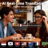 AI Smart Bluetooth Glasses for men/women,Open-Ear Translation Sunglasses with 144 Languages & Accents, Polarized UV400 Lenses for Daily Travel Business Outdoor Sports (Black Frame Transpraent Lens) view 3
