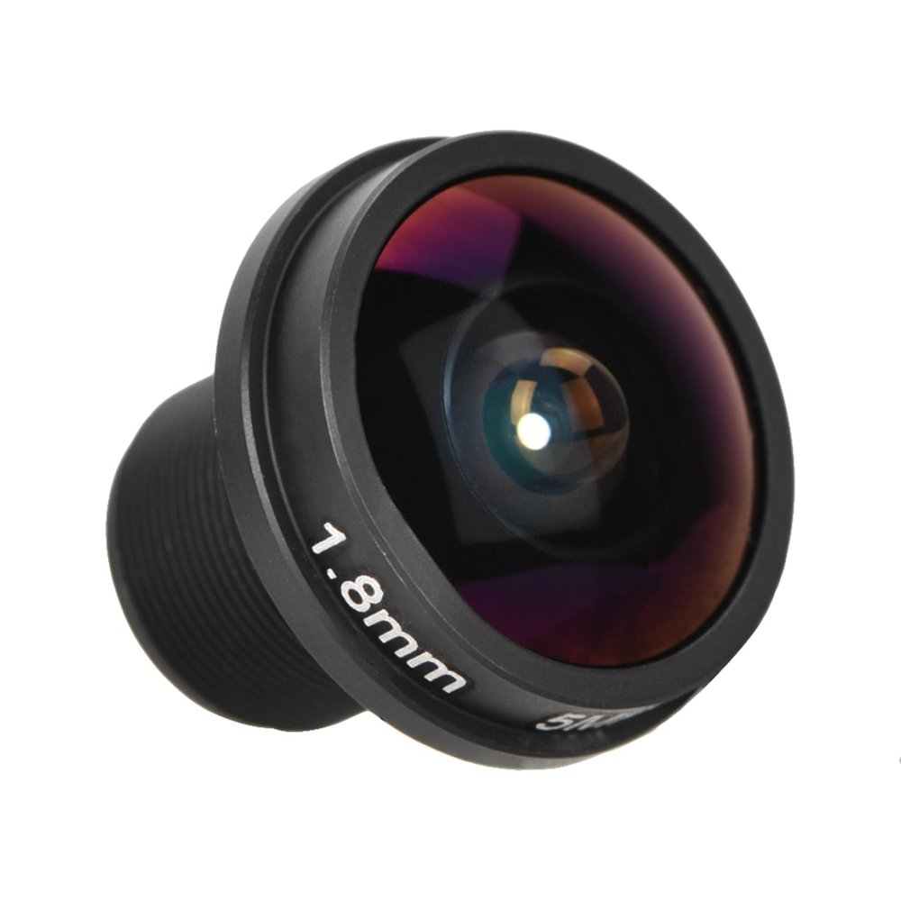 1.8mm Fisheye Lens Thread 180 Wide Angle CCTV Camera Lens, 5MP HD for Surveillance, Compatible with 1/3inch and 1/4inch CCD, Camera Replacement Len Easy Install for Home or Office
