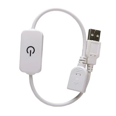 Treayes USB Touch Dimmer Switch DC 5V / Black 0-100% Brightness Adjust Controller for USB 5V Strip(White)