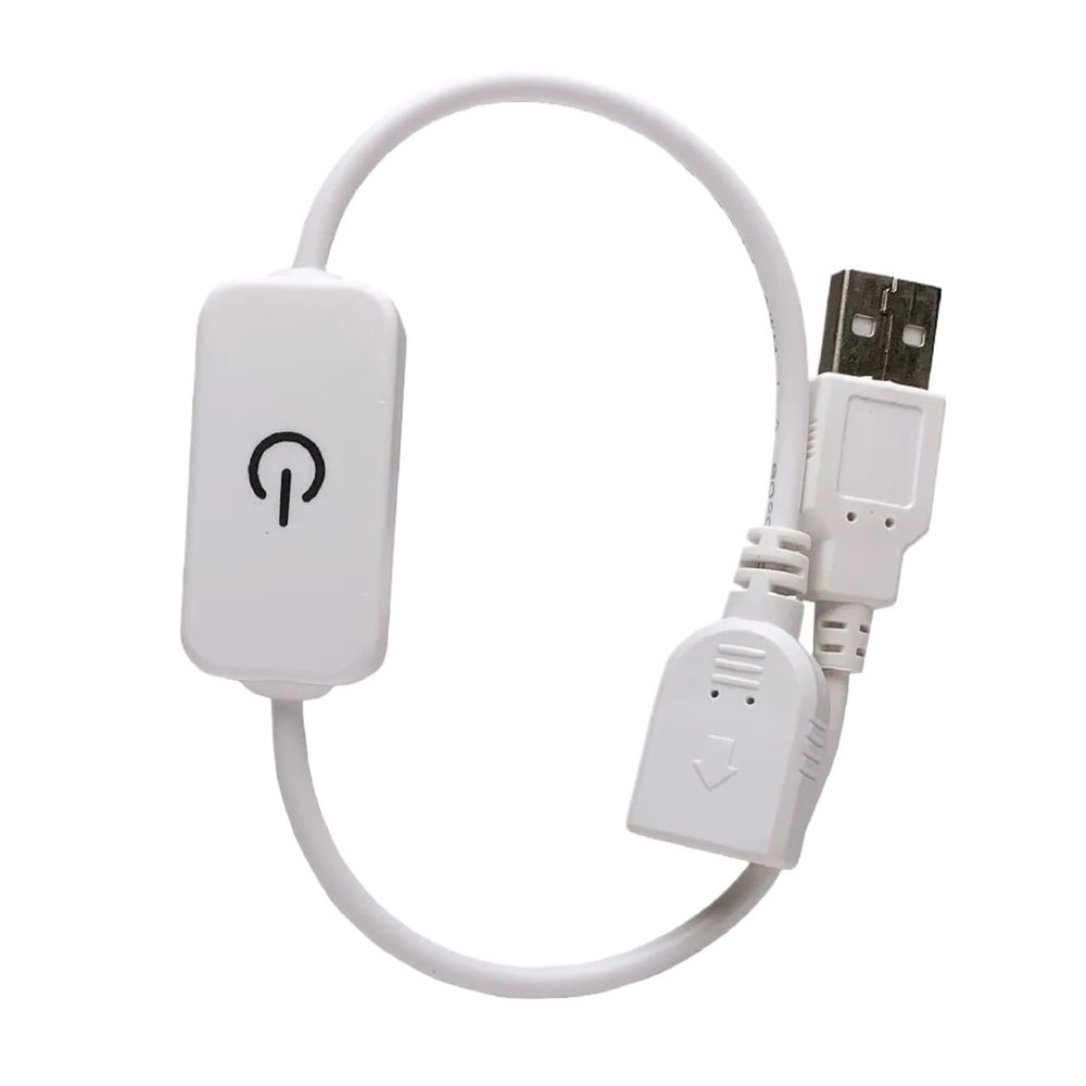 Treayes USB Touch Dimmer Switch DC 5V / Black 0-100% Brightness Adjust Controller for USB 5V Strip(White)