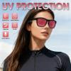 OZOKSKS Ai Smart Glasses|Bluetooth Sunglasses for Men/Women|Real-Time Translation with 140+ Language,UV Protection|Sports/Travel/Drive/Busniess (Black Frame Red Lens) view 3