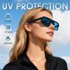 OZOKSKS AI Smart Bluetooth Glasses for Men&Women|UV400 Safety Sunglasses Translation with 114 Languages for Cycling,BusinessBlue view 2