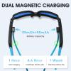OZOKSKS AI Smart Bluetooth Glasses for Men&Women|UV400 Safety Sunglasses Translation with 114 Languages for Cycling,BusinessBlue view 3