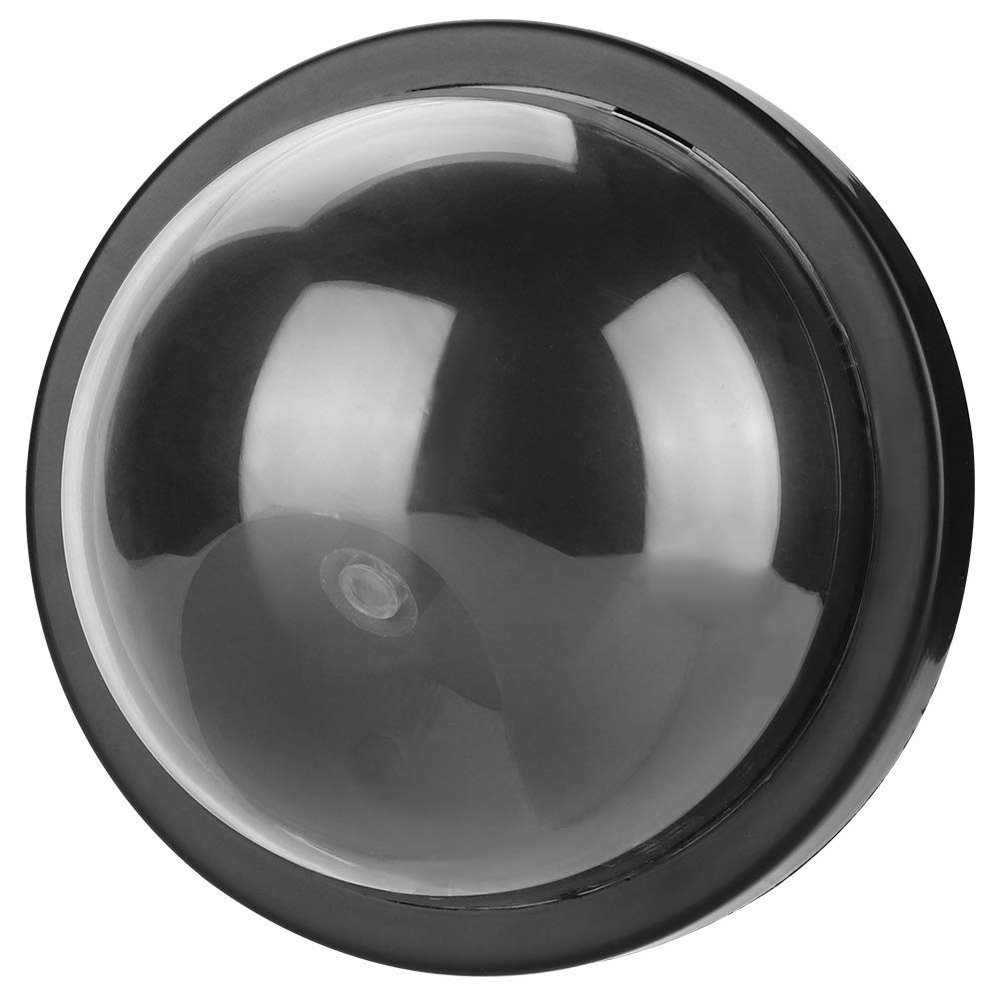 Pongnas MR-02Y Dummy Fake Dome Surveillance Security Camera with LED Light for Indoor Outdoor Black