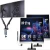 HP 27" QHD IPS Monitor with 5ms Response Time, Anti Glare, Flicker Free, VESA Mount (100 x 100 mm), VGA, HDMI, Black/Silver Color 2 Pack with DKZ Hub & ErgoFlexy Dual Monitor Mount view 1