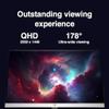 HP 27" QHD IPS Monitor with 5ms Response Time, Anti Glare, Flicker Free, VESA Mount (100 x 100 mm), VGA, HDMI, Black/Silver Color 2 Pack with DKZ Hub & ErgoFlexy Dual Monitor Mount view 2
