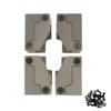 Sherpa Starlink Mini Flush Mounts  CNC-Machined Aluminum Mounting Brackets  Low-Profile Flush Mount Kit for Starlink Mini High Performance Dish  Anodized Aluminum Finish  Made in USA view 1