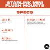 Sherpa Starlink Mini Flush Mounts  CNC-Machined Aluminum Mounting Brackets  Low-Profile Flush Mount Kit for Starlink Mini High Performance Dish  Anodized Aluminum Finish  Made in USA view 3