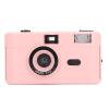 Diydeg 35mm Film Camera, 28MM F/8 Lens 1/120s Shutter Speed Reusable Vintage Camera with Flash, Wrist Strap, Lightweight Retro Half Frame Camera for Gift (Pink) view 1