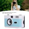 Diydeg 35mm Film Camera, 28MM F/8 Lens 1/120s Shutter Speed Reusable Vintage Camera with Flash, Wrist Strap, Lightweight Retro Half Frame Camera for Gift (Blue White) view 3