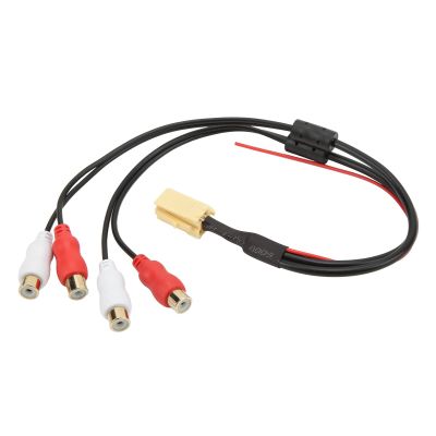 Line Output Converter, ABS Easy Installation Car Line Out Adapter Audio Input Cable for CD Player