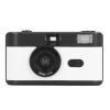 Diydeg 35mm Film Camera, 28MM F/8 Lens 1/120s Shutter Speed Reusable Vintage Camera with Flash, Wrist Strap, Lightweight Retro Half Frame Camera for Gift (Black White) view 1