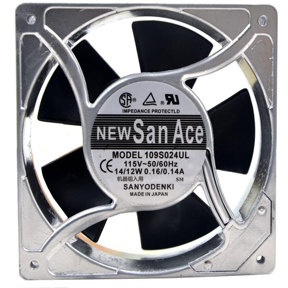 109S024UL SANYO 115V 120mm Fan 14/12W 0.16/0.14A 120x120x38MM Cooling Fan Shrandi