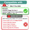 2 Pack Blocking Blue Light Screen Protector for 2026 New Lenovo Yoga 7a 2-in-1 14" (14AGP11) & Lenovo Yoga 7i 2-in-1 Aura Edition 14 Gen11 Touchscreen Laptop, Anti Blue Light Anti Glare (Matte) Shield view 2