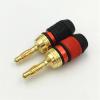 10Pcs 4mm Banana Speaker No Welding Connector Gold Plated(Black) view 2