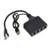 Focket Ethernet Splitter 4 Port, 1000Mbps Gigabit Internet Splitter with USB Power Cable for ADSL TV Modems in Routers TV Box view 1