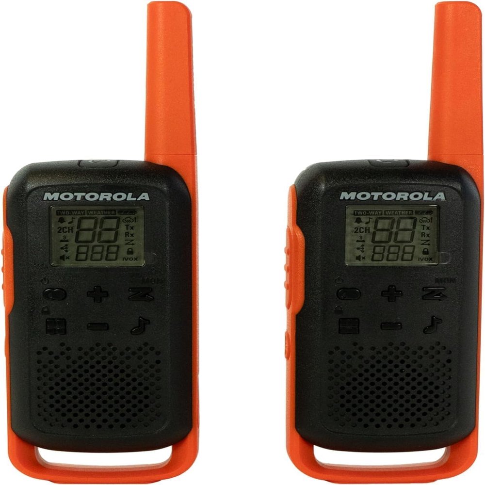 Motorola Talkabout T275 Two-Way Radios (2-Pack) 25 Mile Range, Rechargeable, VOX, Earpieces & Case Survival Ready for Bug Out Bags & Emergency Prep (Renewed Premium)