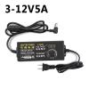 3-12V2A3A5A10A Adjustable Power Adapter Adjustable Voltage, Temperature, Speed, DC Switching Power Supply 24W(3-12V5A) view 2