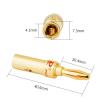 1PC Banana Speaker Copper Gold Plated Banana Head Cable Connector Adapter(Red Color) view 4