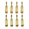 8/40/200pcs 4mm Banana Musical Cable Wire Audio Speaker Adapter Plated Speaker Cable Wire Pin Connectors Gold-Plated(8Pcs (4Pairs)) view 2