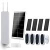 VUEBEE 4G LTE Router Security Camera System, 4-Cam Kit with 4 Solar Panels for Cameras & 20W Solar Panel for Router, 360 Coverage, 1080P Full HD Color Night Vision, WiFi Ethernet SIM Card view 1