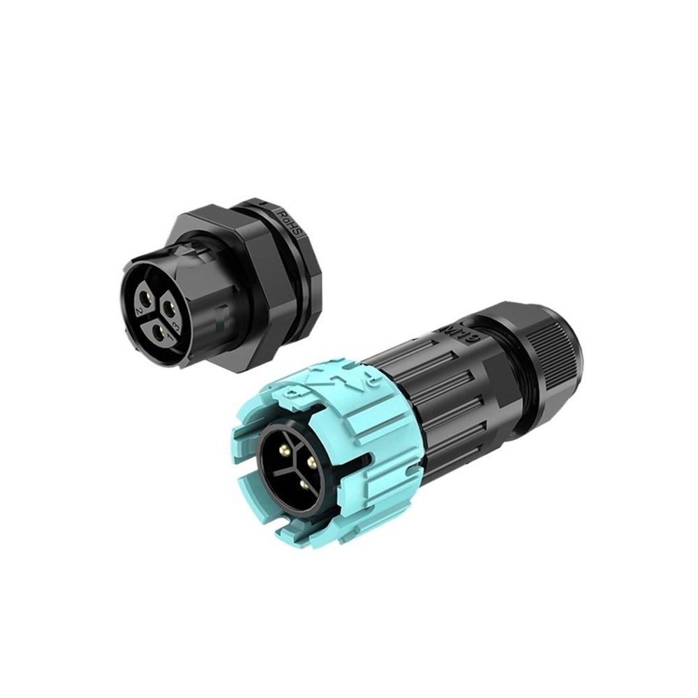 Waterproof aviation 2/3/4/5 core wire-to-board male-female plug-in m19 self-locking push-on connector(EW M19 3 core 5-8mm 20A)