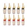 10pcs/lot 4MM Speaker Amplifier Terminal Binding Post Banana Jack Socket Connector Long Thread Adapter Red/Black view 1