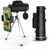 40X60 High Power Monocular with Smartphone Holder & Tripod - BAK4 Prism, Waterproof Zoom, Perfect for Adult Bird Watching, Camping, and Binoculars view 1