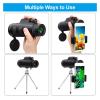 10X Zoom Outdoor Monocular Telescope with Tripod - Long Range Viewing for Camping, Hiking, Traveling, and Phone Attachment view 4
