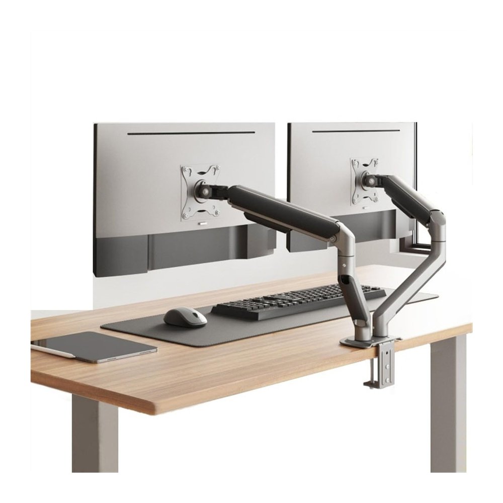 Monitor Arm Dual Monitor Stand for 17-32" Screens, Dual Monitor Mount with VESA 75/100mm, Height Adjustable Monitor Desk Mount, Each Arm Hold up to 19.8lbs Desk Accessories