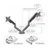 Monitor Arm Dual Monitor Stand for 17-32" Screens, Dual Monitor Mount with VESA 75/100mm, Height Adjustable Monitor Desk Mount, Each Arm Hold up to 19.8lbs Desk Accessories view 2