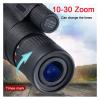 Travel Monocular Telescope 10-30X42 Zoom - Powerful HD Multi-Coated Night Vision Binoculars for Camping, Hunting, Tours - Sharp Images view 2