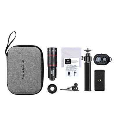 4K HD 28X Telephoto Lens - Smartphone Monocular Telescope with Tripod, Universal Clip, Zoom Functionality, Crisp Images