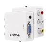 AV 3RCA to VGA 3.5mm Jack Adapter with USB Power Cable Audio Video Converter Supports PAL NTS for DVD TV Set-Top Box Projector Display Conversion Line view 2