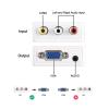 AV 3RCA to VGA 3.5mm Jack Adapter with USB Power Cable Audio Video Converter Supports PAL NTS for DVD TV Set-Top Box Projector Display Conversion Line view 3