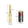 Speaker Banana Plugs Pure Copper Screw Locking 4MM Speaker Connectors 24K Gold Plated Amplifiers Banana Audio Jack(4 Pieces) view 3