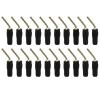 20/100Pcs 2mm Banana Red Black Curved Pin Connector Right Angle Banana Male Plugs Audio Speaker Wire Cable Connectors(20 Black) view 2
