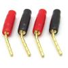 20/100Pcs 2mm Banana Red Black Curved Pin Connector Right Angle Banana Male Plugs Audio Speaker Wire Cable Connectors(20 Black) view 4