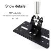HFFFXRCY 180 Degree Adjustable Easy Installation Steel Space Saving Suspended Wall Mount KTV Stand Speaker Stand Durable Black Home Ceiling view 3