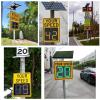 Speed Display Radar Traffic Sign, Solar Radar Feedback Sign Flashing LED Speed Detector for Road Safety, with Accessories(A) view 4