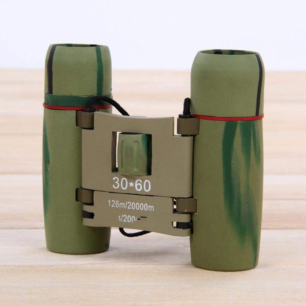 30X60 Red Film High-Power Binoculars - Compact Portable Telescope with Black Finish