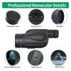 10-30x50 HD Zoom Telescope: Professional Monocular for Bird Watching, Travel, Hunting with Tripod view 2