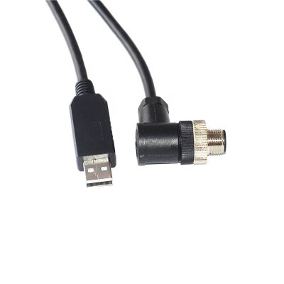 ZKRZCGXZ FT232RL CHIP USB to M12 8PIN RS232 Converter Serial Communication Cable for ICS Series BALANCES to PC Host(1.8m,Bend Connector)