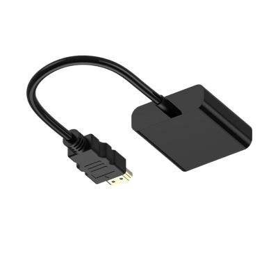 1080P HDMI-Compatible to VGA Adapter Cable with 3.5mm Audio Jack USB Power Port Converter for PC Laptop PS4/3 Projector TV Box Display Conversion Line(No Audio No Power)