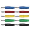 10PCS 4MM Banana Nickel Plated Banana Pin Electrical Connector Accessories J.10012(5 Colors x 2) view 1