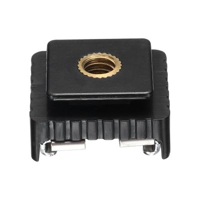PATIKIL Hot Shoe Adapter 1/4" Male, 1 Pcs Hot Shoe Mount Adapter Camera Mount Screw Camera Video Light Converter for Microphone Holder Accessories 0.59x0.91x0.87 Inch