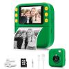 Instant Print Camera for Kids, Christmas Birthday Gifts for Girls Boys, 1080P Instant Digital Print Cameras for Toddler,Portable Toy for 4 5 6 7 8 9 10 Year Old Girl with 32GB SD CardGreen view 1