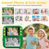 Instant Print Camera for Kids, Christmas Birthday Gifts for Girls Boys, 1080P Instant Digital Print Cameras for Toddler,Portable Toy for 4 5 6 7 8 9 10 Year Old Girl with 32GB SD CardGreen view 3
